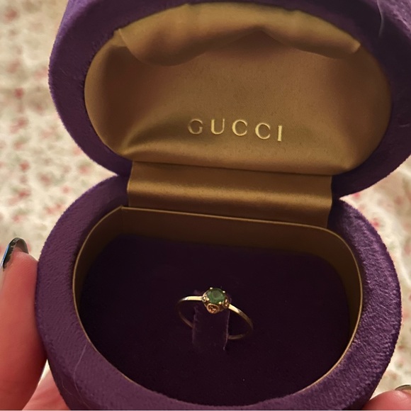 GUCCI Interlocking G 18k ring with tourmaline SIZE 7 - Picture 5 of 6